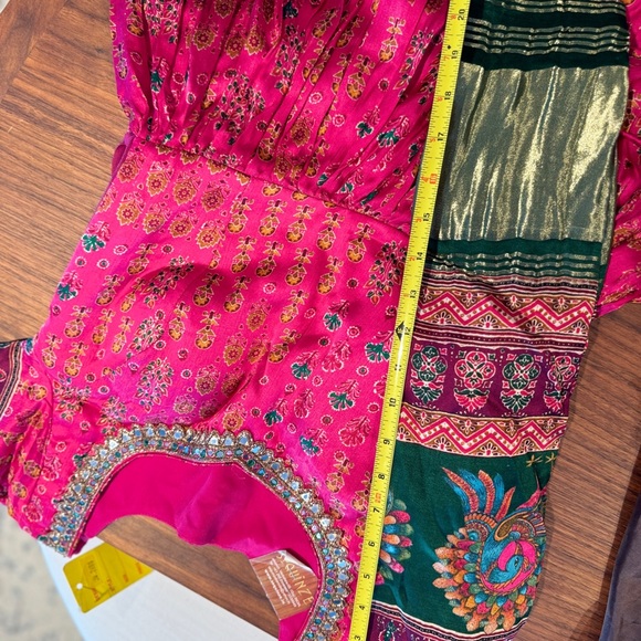 NWT Vibrant Gaji Silk Salwar with TSR Lehenga- XS Navratri Ready! - Picture 10 of 16